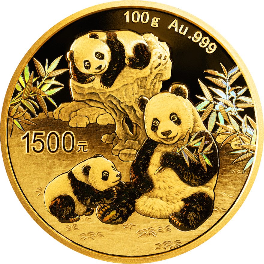 View 1: Gold China Panda 100 g PP - Irisierend 2025