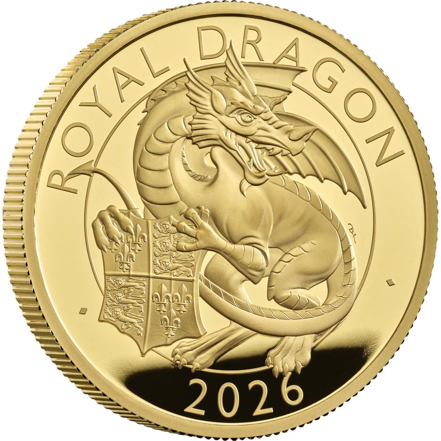 Gold Royal Dragon 1 oz PP - Royal Tudor Beasts 2026