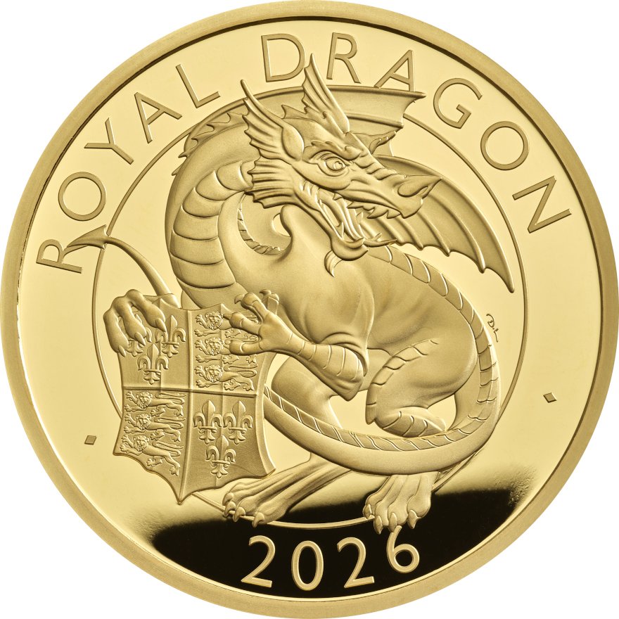 Gold Royal Dragon 2 oz PP - Royal Tudor Beasts 2026