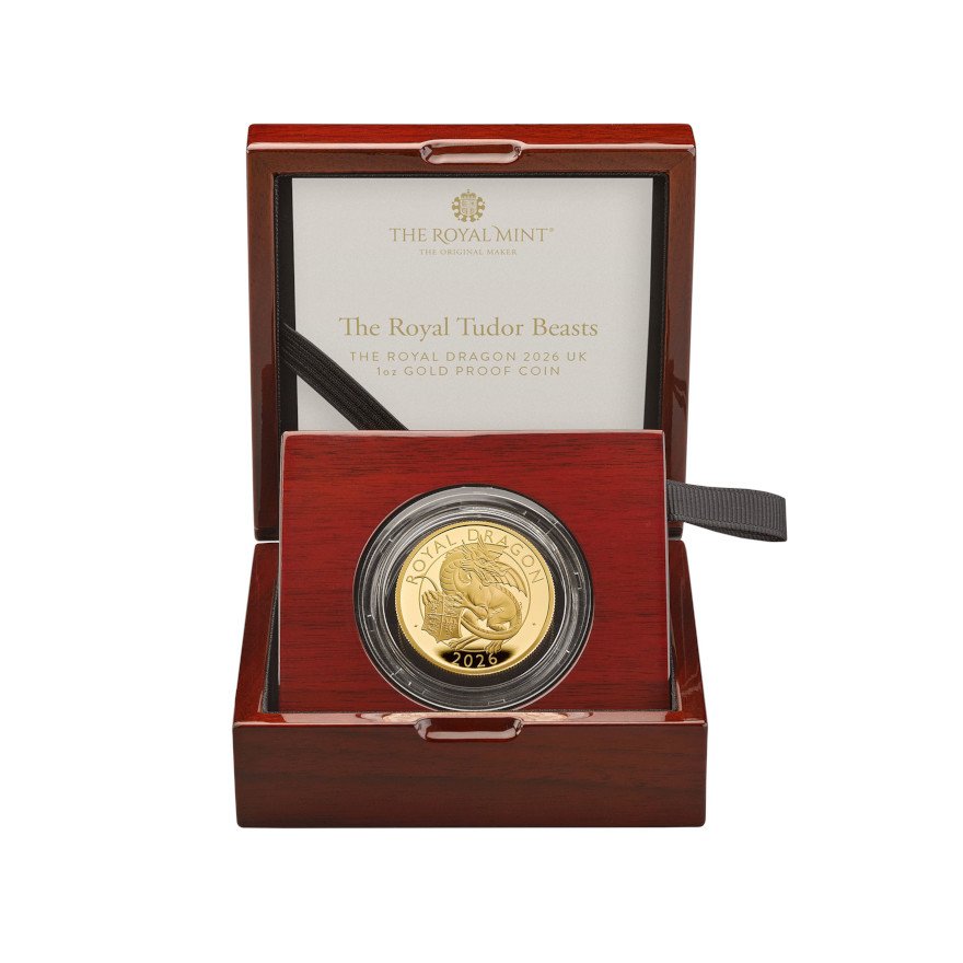 Gold Royal Dragon 1 oz PP - Royal Tudor Beasts 2026