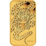 Front of the Gold Dragon Rectangle 1 oz Proof - 2025