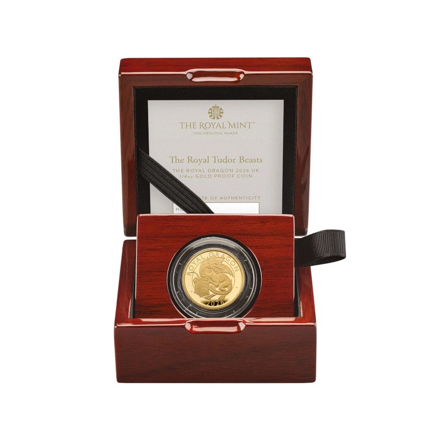 Gold Royal Dragon 1/4 oz PP - Royal Tudor Beasts 2026