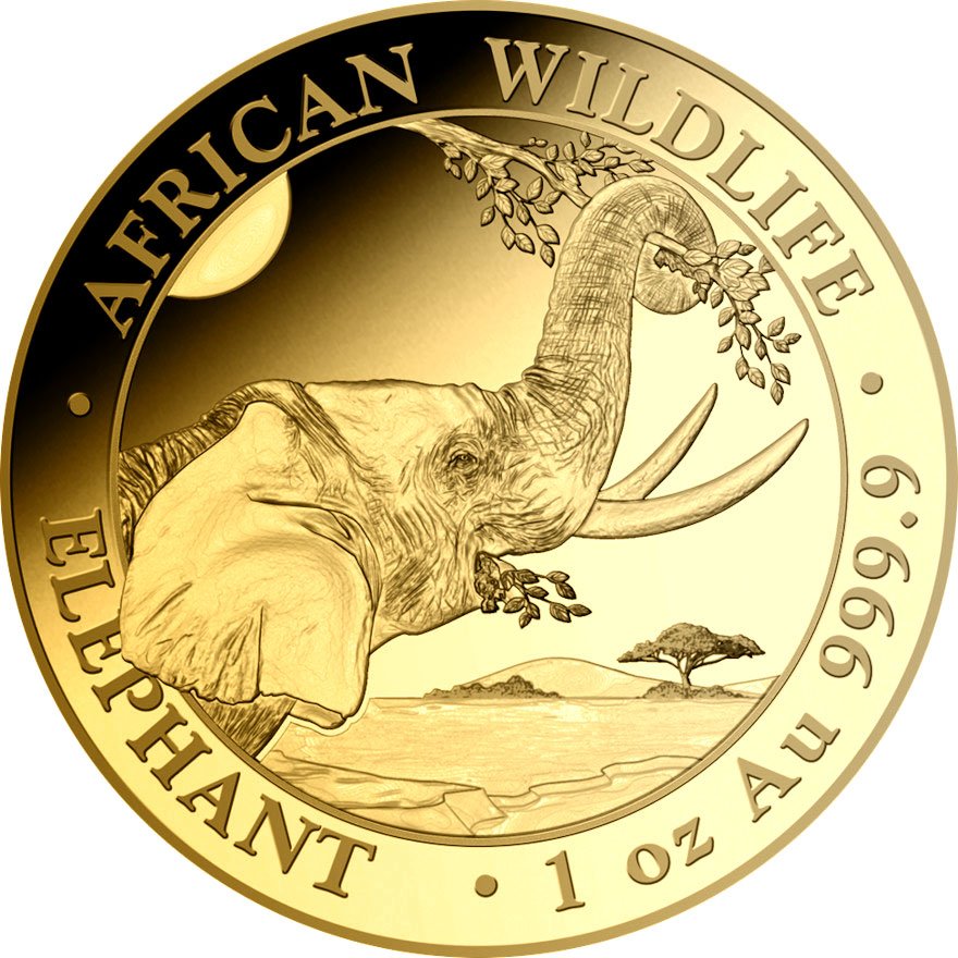 View 1: Gold Somalia Elefant 1 oz - diverse Jahrgänge 