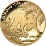 Gold Tasmanischer Tiger 1 oz PP - 2026 Front of Tasmanian Tiger 1 oz Proof 2026