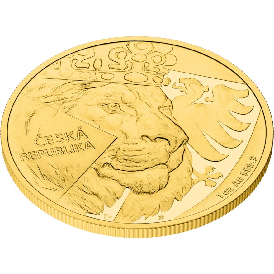 View 2: Gold Tschechischer Löwe 1 oz - PP - 2024 (inkl. Etui und COA)