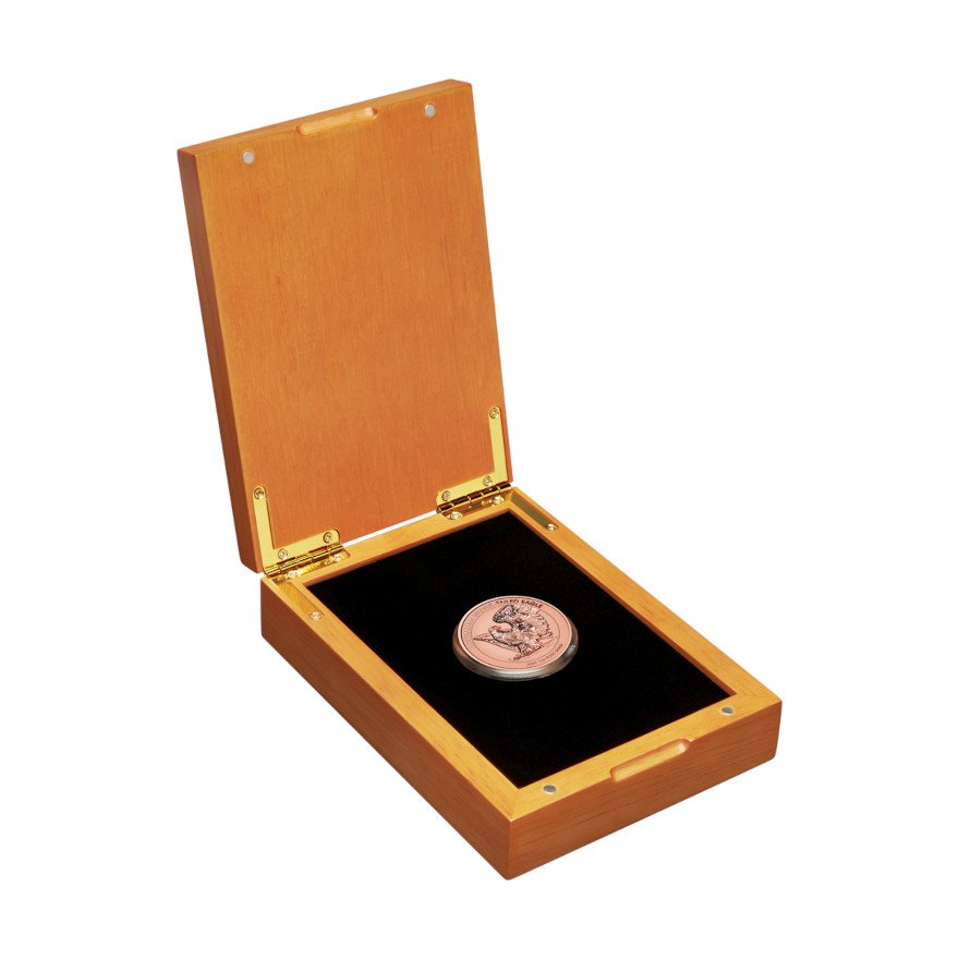 Original coin case of the Gold Wedge Tailed Eagle 1 oz RP Rosegold - High Relief 2025