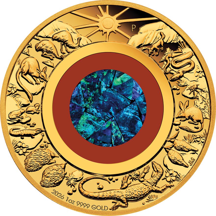 Front of Gold Wonders of Australia 1 oz Proof 2026