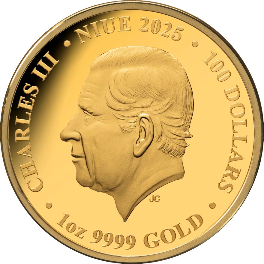 Back of the Gold Lion 1 oz Proof - Heraldic Beasts 2025