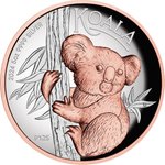 Silber Koala 5 oz PP - Roségold Teilvergoldet 2024