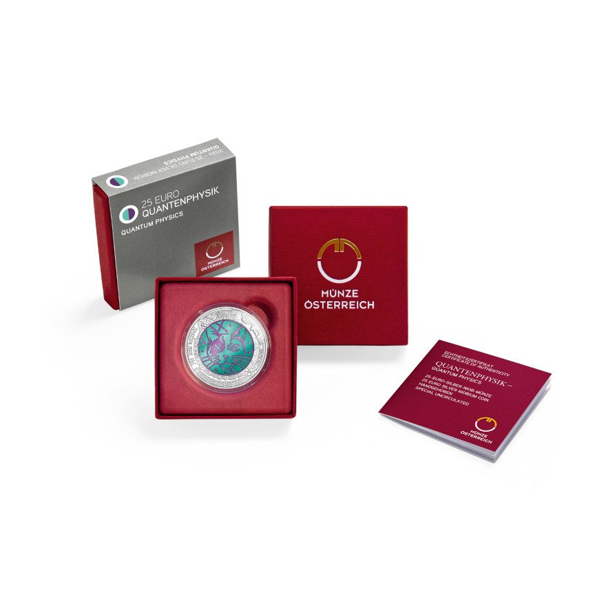 Coin case of Silver Niob Coin "Quantum Physics" 25 EUR HGH AUT – 2026