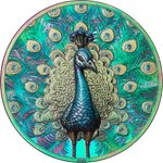 Front of Silver Spectrum Peacock 1 oz PF - Prisma Plating 2025