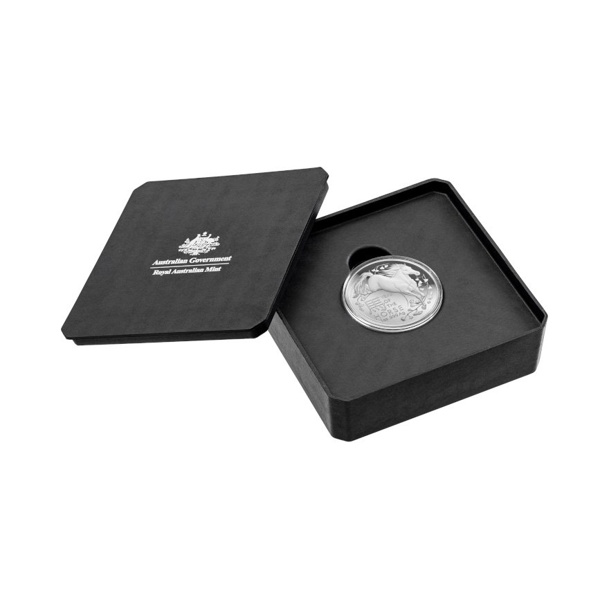 Silver Lunar Horse 1 oz PF domed coin - RAM 2026  in the original coin case