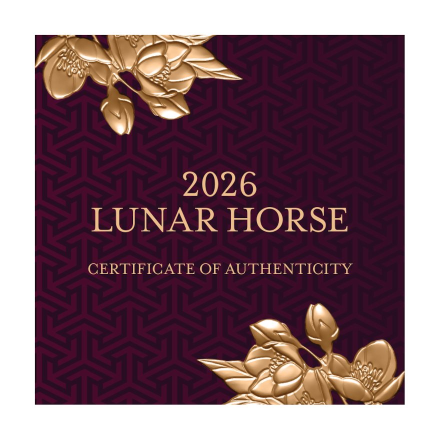 Certificate of the Silver Lunar Horse – 5 oz BF – 2026