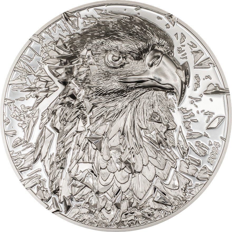 View 1: Silber Bald Eagle 3 oz PP - Ultra High Relief 2024