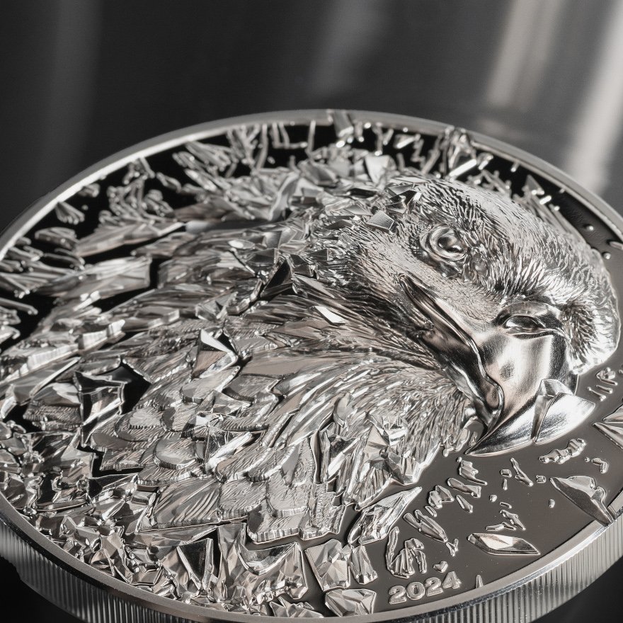 View 3: Silber Bald Eagle 3 oz PP - Ultra High Relief 2024