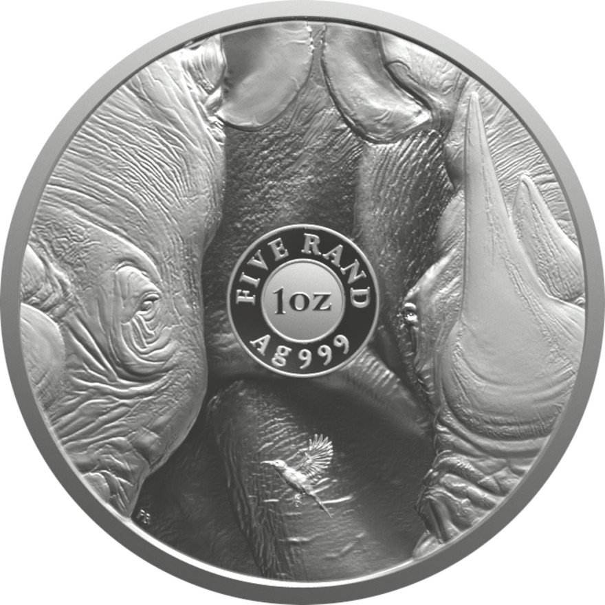 Silber Nashorn 1 oz - Big Five Serie III - 2025