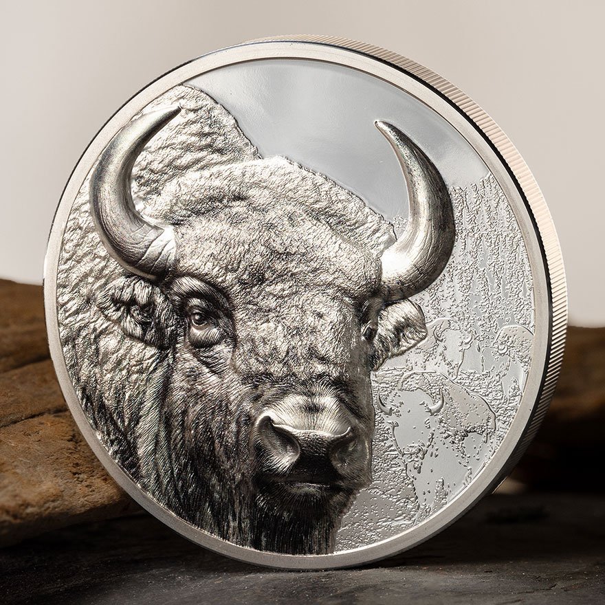 View 3: Silber Bison 3 oz PP - High Relief 2025