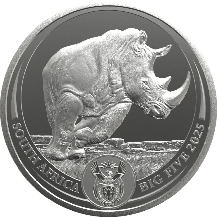 Silber Nashorn 1 oz - Big Five Serie III - 2025