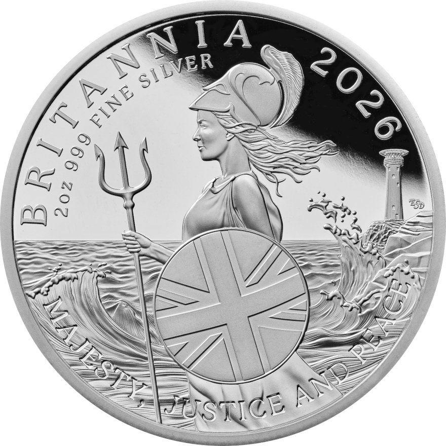 Front of Silver Britannia Proof 2 oz - 2026