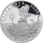 Silber Britannia 1 oz PP - 2026 Front of Silver Britannia Proof 1 oz - 2026