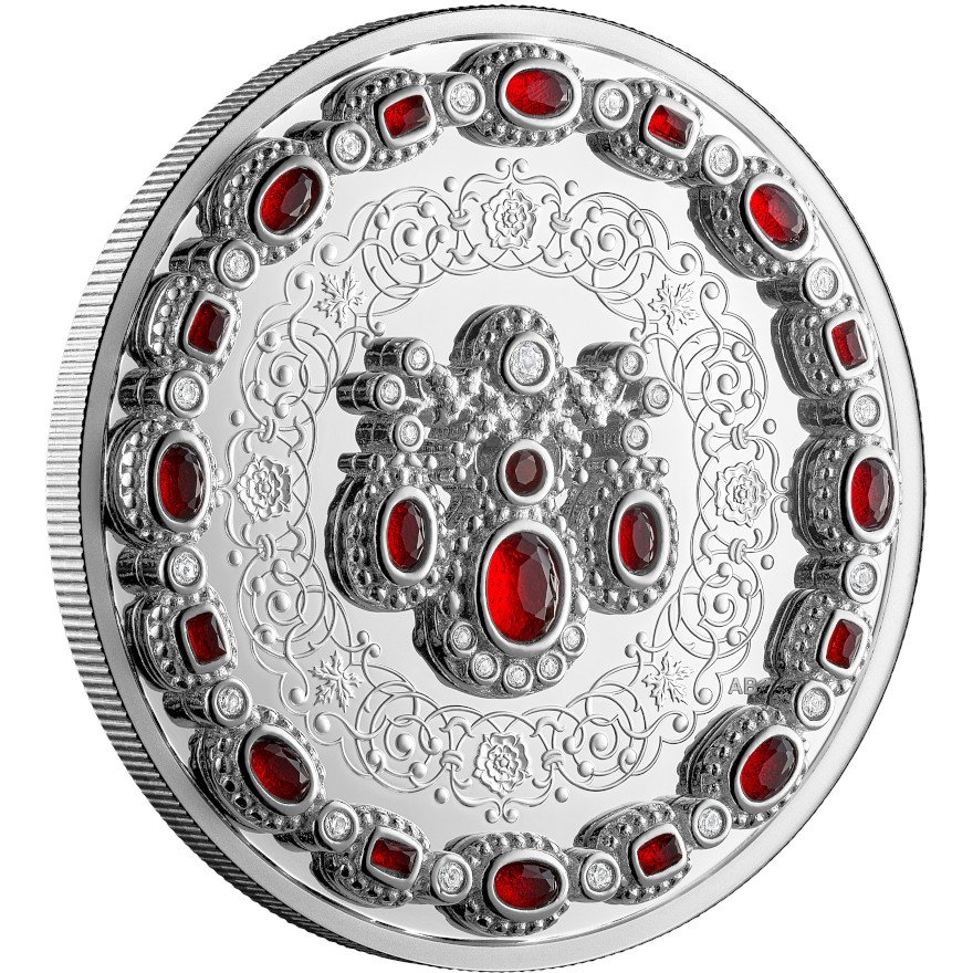 Side view of Silver Crown Jewels 1 oz Proof - 2026
