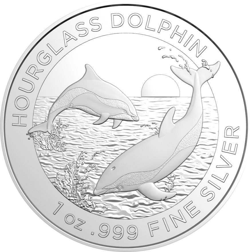 View 1: Silber Hourglass Dolphin 1 oz - RAM 2024