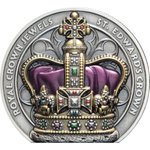 Front of Silver Royal Crown Jewels - St Edwards Crown 2 oz - Ultra High Relief 2026