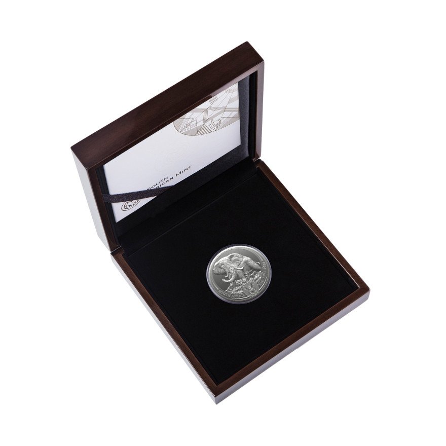 Silver Elephant 5 oz - Big Five Series II - 2024 in original coin case