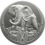 Front of the Silver Elephant 1000 g - Big Five Series II - 2024
