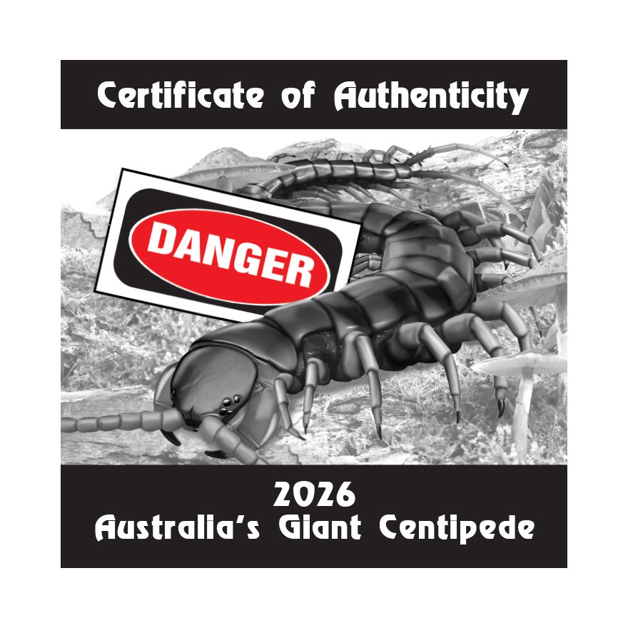 COA of Silver Deadly & Dangerous 1 oz PF -Giant Centiped 2026 