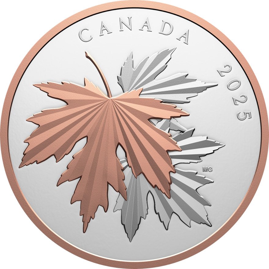 View 1: Silver Gleaming Maple Leaf 10 oz PF - 2025