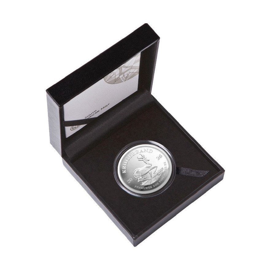Silver Krugerrand 2 oz PF - 2026 in the original coin case