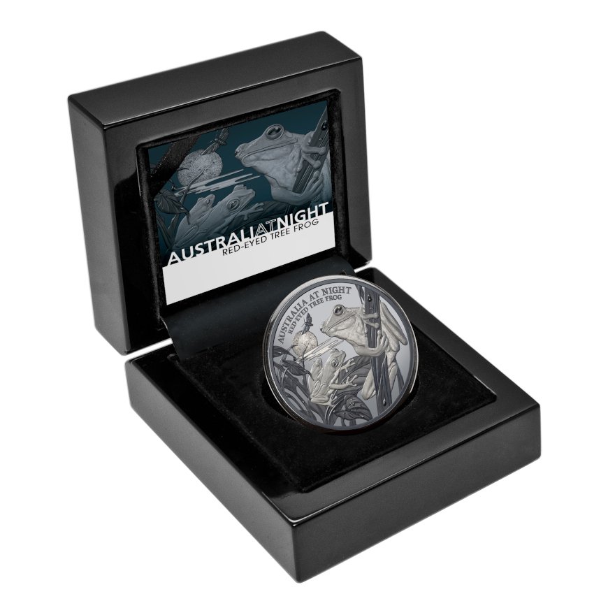 View 4: Silber Rotaugenlaubfrosch 1 oz Black Proof - 2024