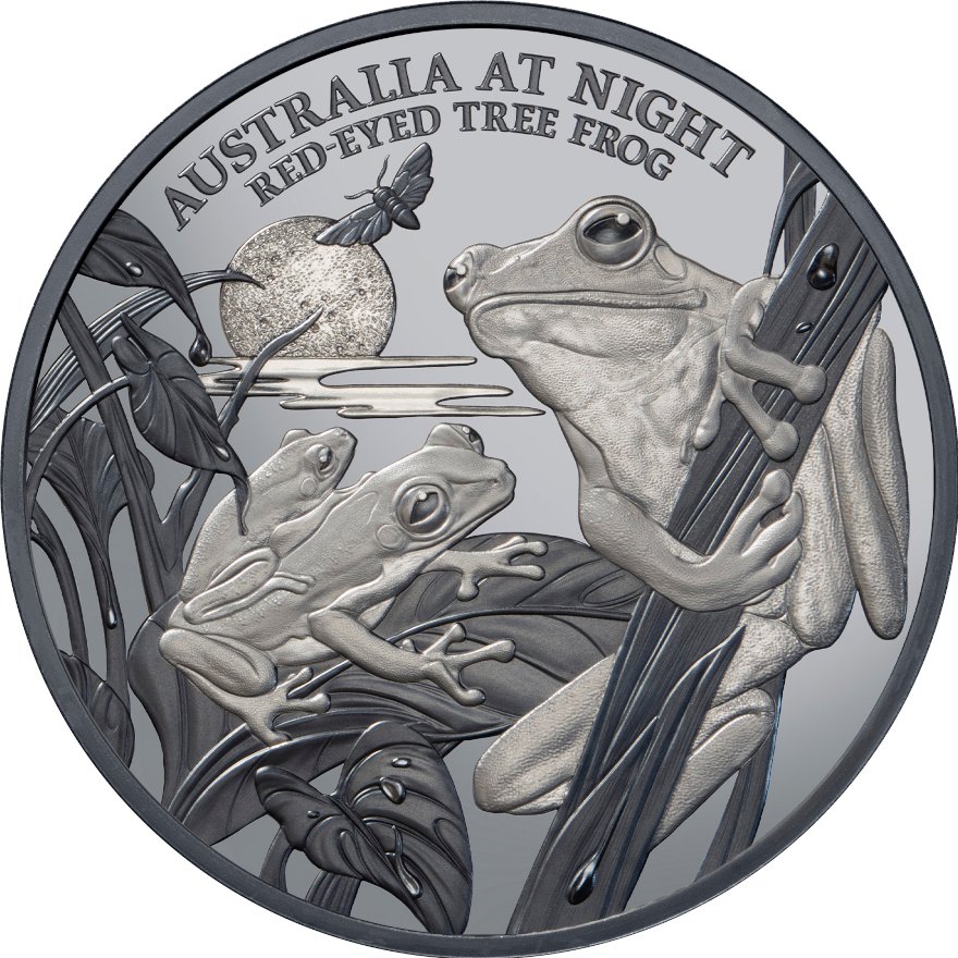 View 1: Silber Rotaugenlaubfrosch 1 oz Black Proof - 2024