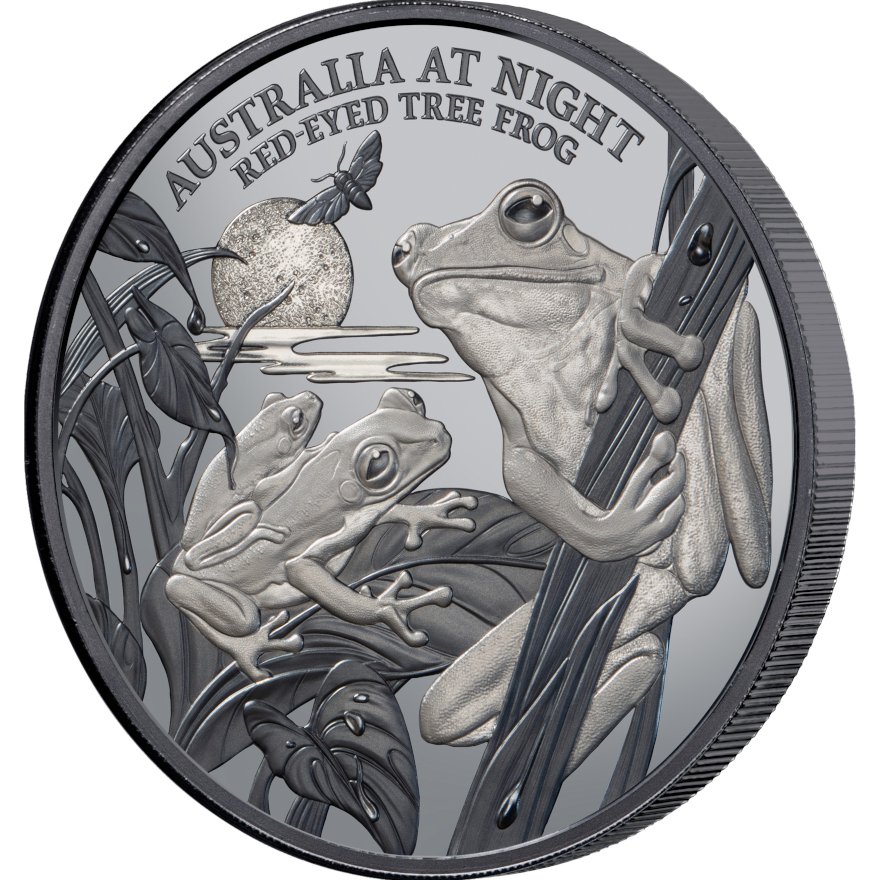 View 2: Silber Rotaugenlaubfrosch 1 oz Black Proof - 2024