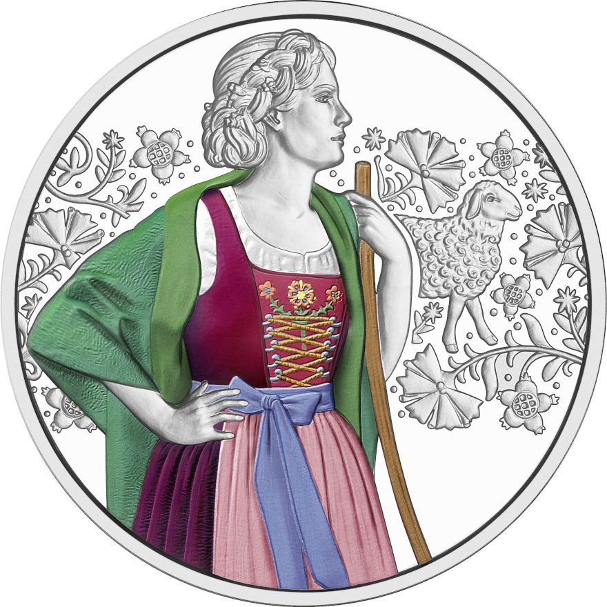 Front of Silver "Aufjuchazn - Loden" 2026 Proof