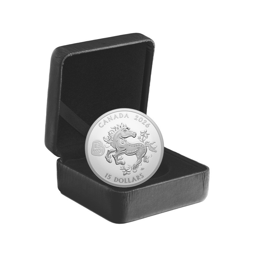 Silver Lunar Horse 1 oz Proof - Royal Canadian Mint 2026 in original coin case