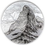 Front of the Silver Matterhorn 1 oz PP - Ultra High Relief 2025