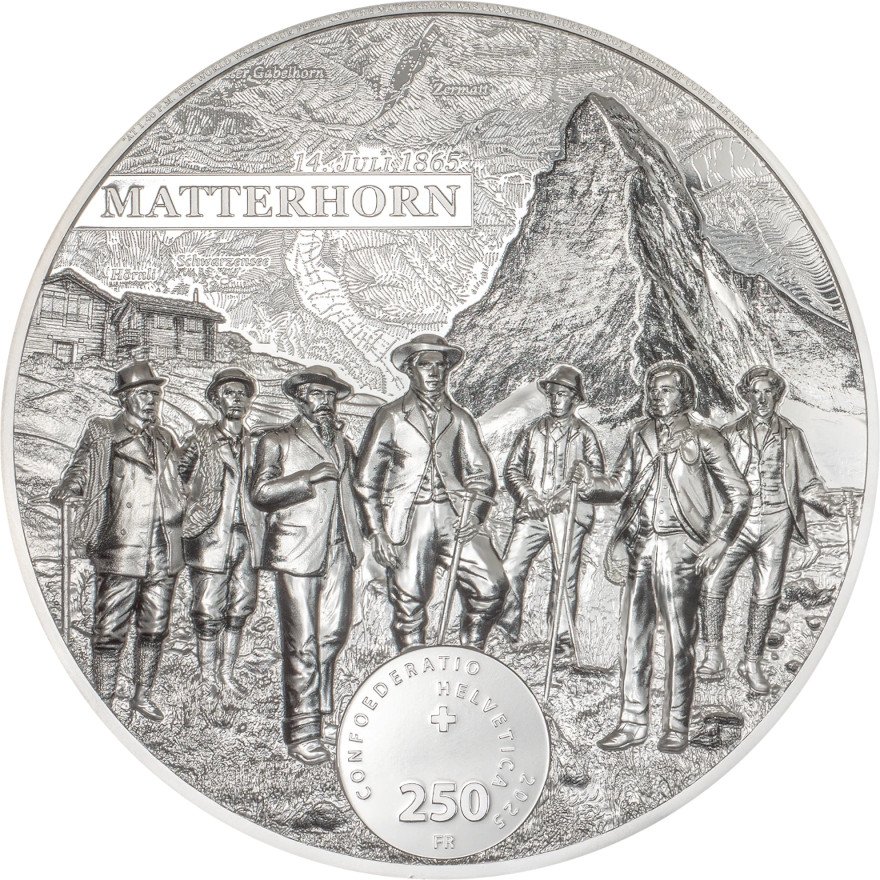 Back of the Silver Matterhorn 2000 g - Ultra High Relief 2025