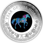 Front of Silver Opal Horse 2026 1 oz