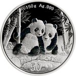 Front of Silver China Panda Proof 150 g - 2026