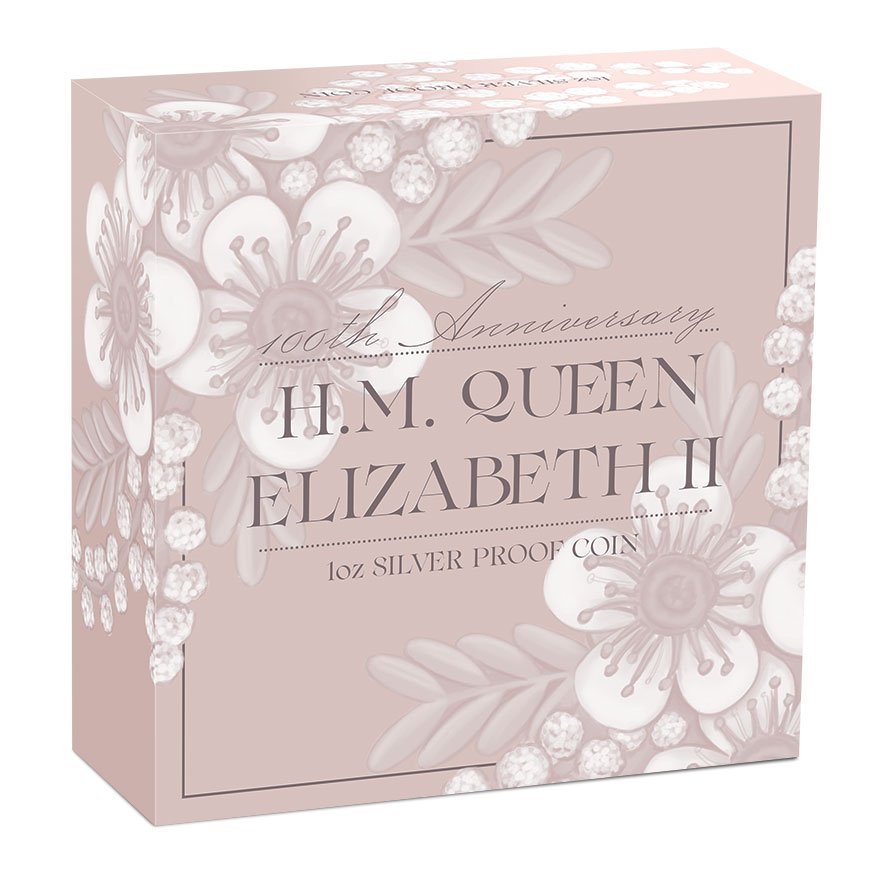 Shipper of Silver HM QE 100th Anniversary 1 oz Proof 2026