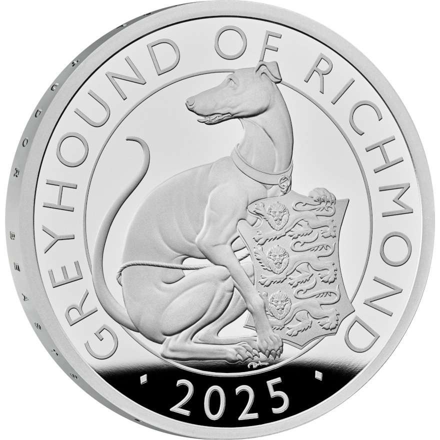 View 2: Silber Greyhound of Richmond 1 oz PP - Royal Tudor Beasts 2025