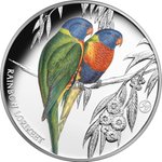 Silber Rainbow Lorikeet 1 oz PP 