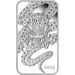 Front of the Silver Dragon Rectangle 1 oz Proof - 2025
