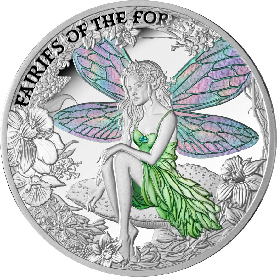 Silber Waldfeen 1 oz PP - coloriert 2026