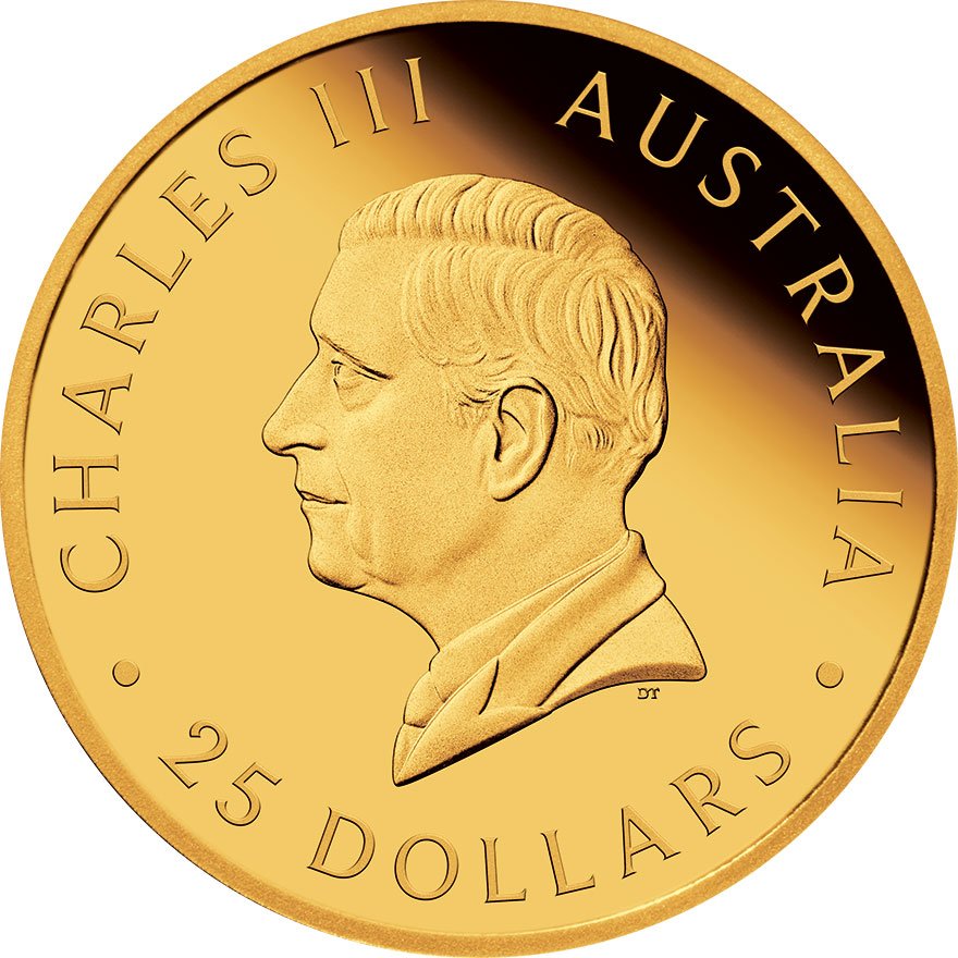 Back of the Gold Sovereignt Proof - Perth Mint 2025