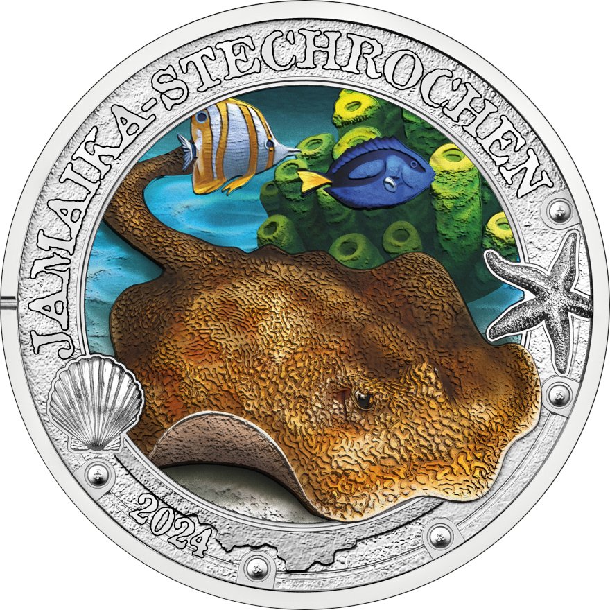 View 1: CuNi Luminous marine worlds “Jamaika - Stechrochen” 3 EUR UN - 2024