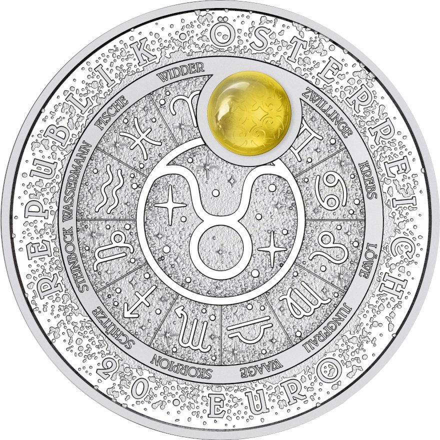 Back of Silver Taurus Proof 2026 Zodiac