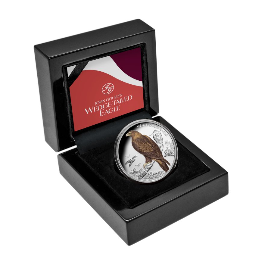 Silver Wedge Tailed Eagle 1 oz proof - 2025 in the original coin case